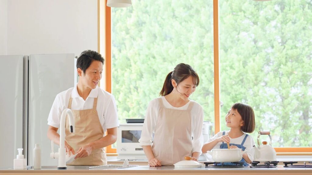 家族で料理