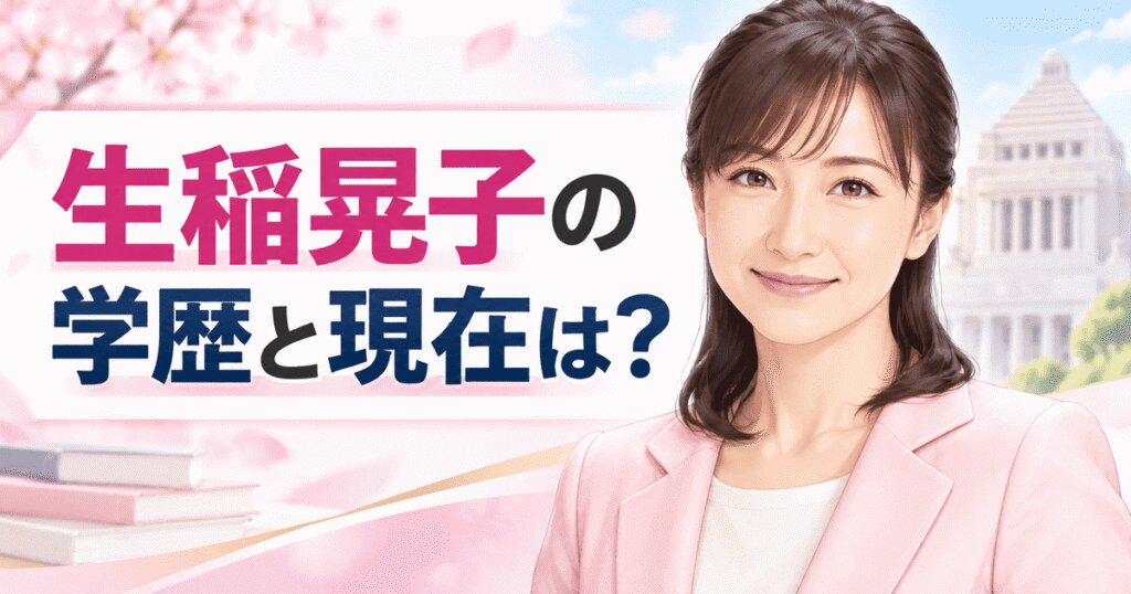 生稲晃子の学歴と現在は？吉祥女子高・恵泉女学園短大から外務大臣政務官まで