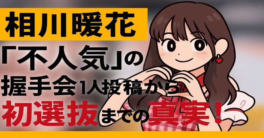 相川暖花が“不人気”から初選抜へ！握手会1人投稿の真相と逆転劇！